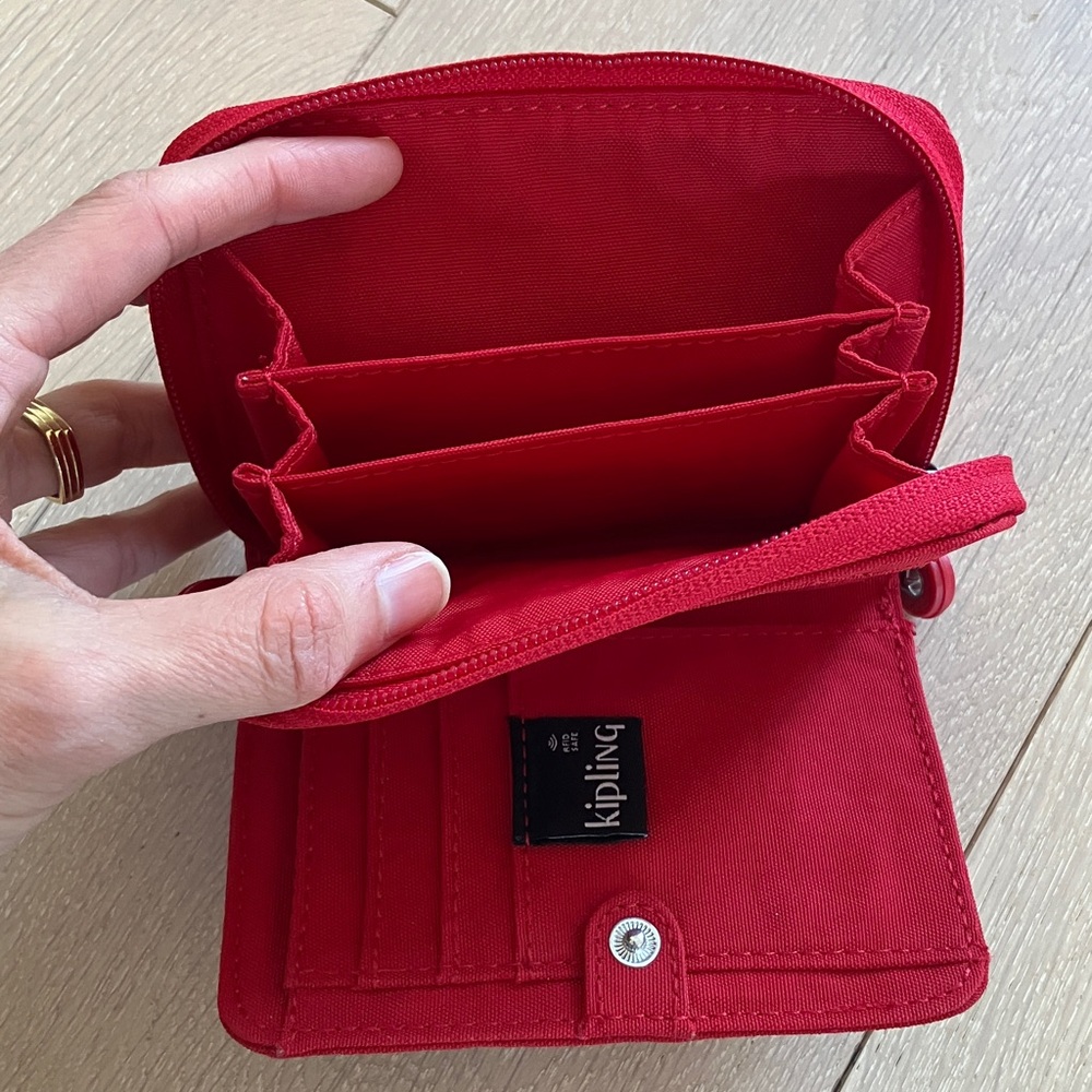 Kipling Vibrant Red Compact Wallet - image 3